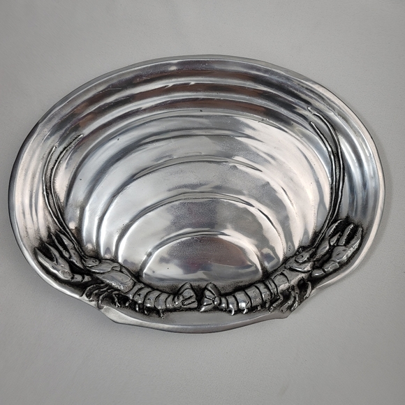 Pewter Lobster Crustacean Shell Shaped Tray - Picture 15 of 15